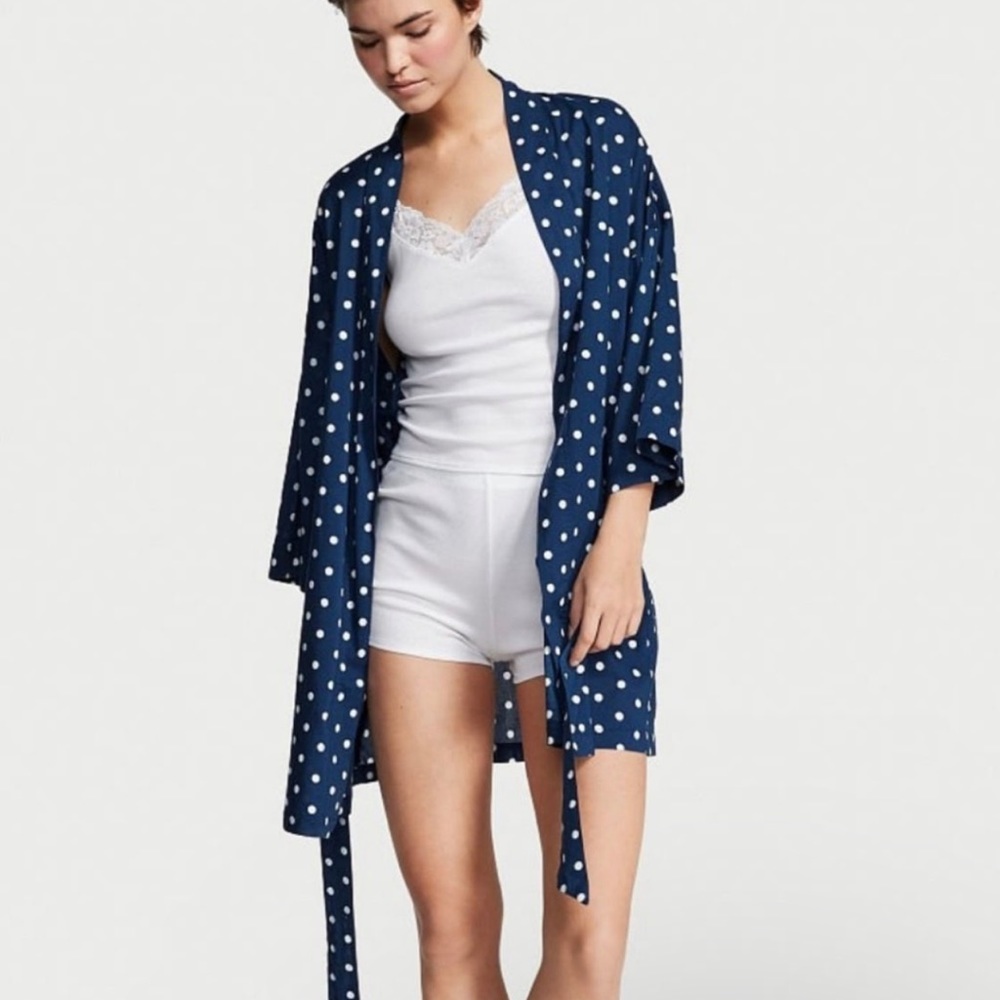 Victoria's Secret Lightweight Cotton Three-Piece Robe Set